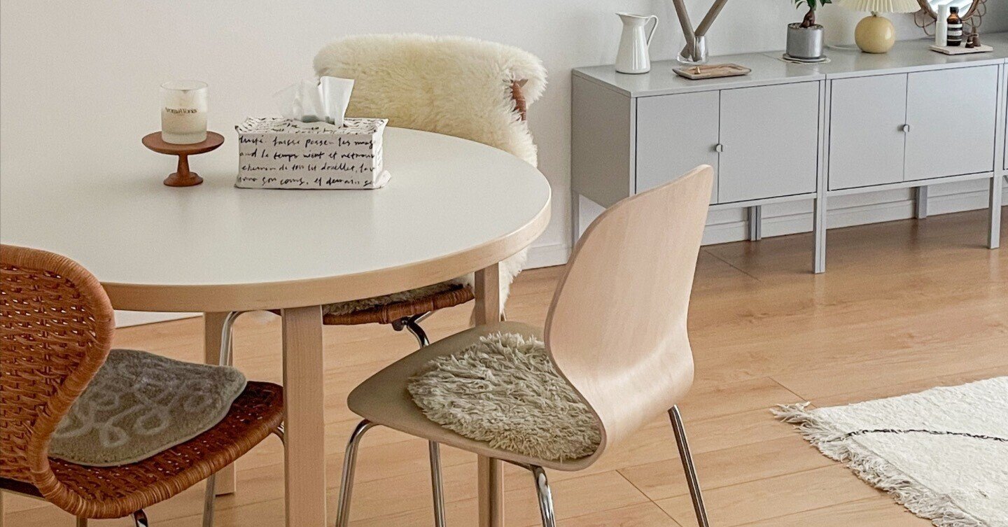 イケア IKEA NORDBY 4人掛け ダイニングテーブル チェア セット