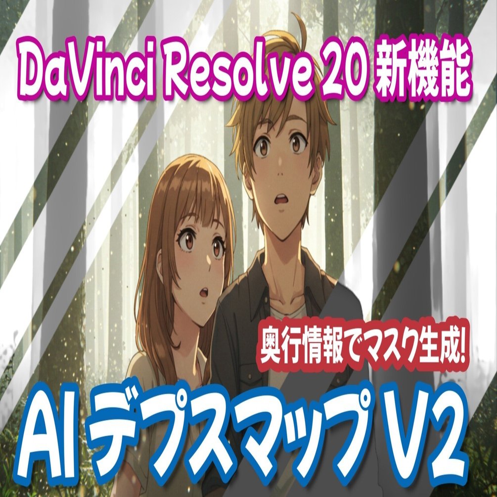 DaVinci Resolve 20 新機能 【Resolve FX AIデプスマップv2】 カメラ