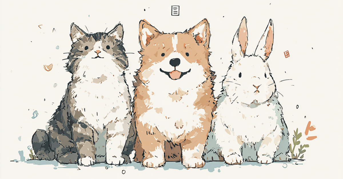 絵　犬 切り絵・ワンコ6 お花とわんこ