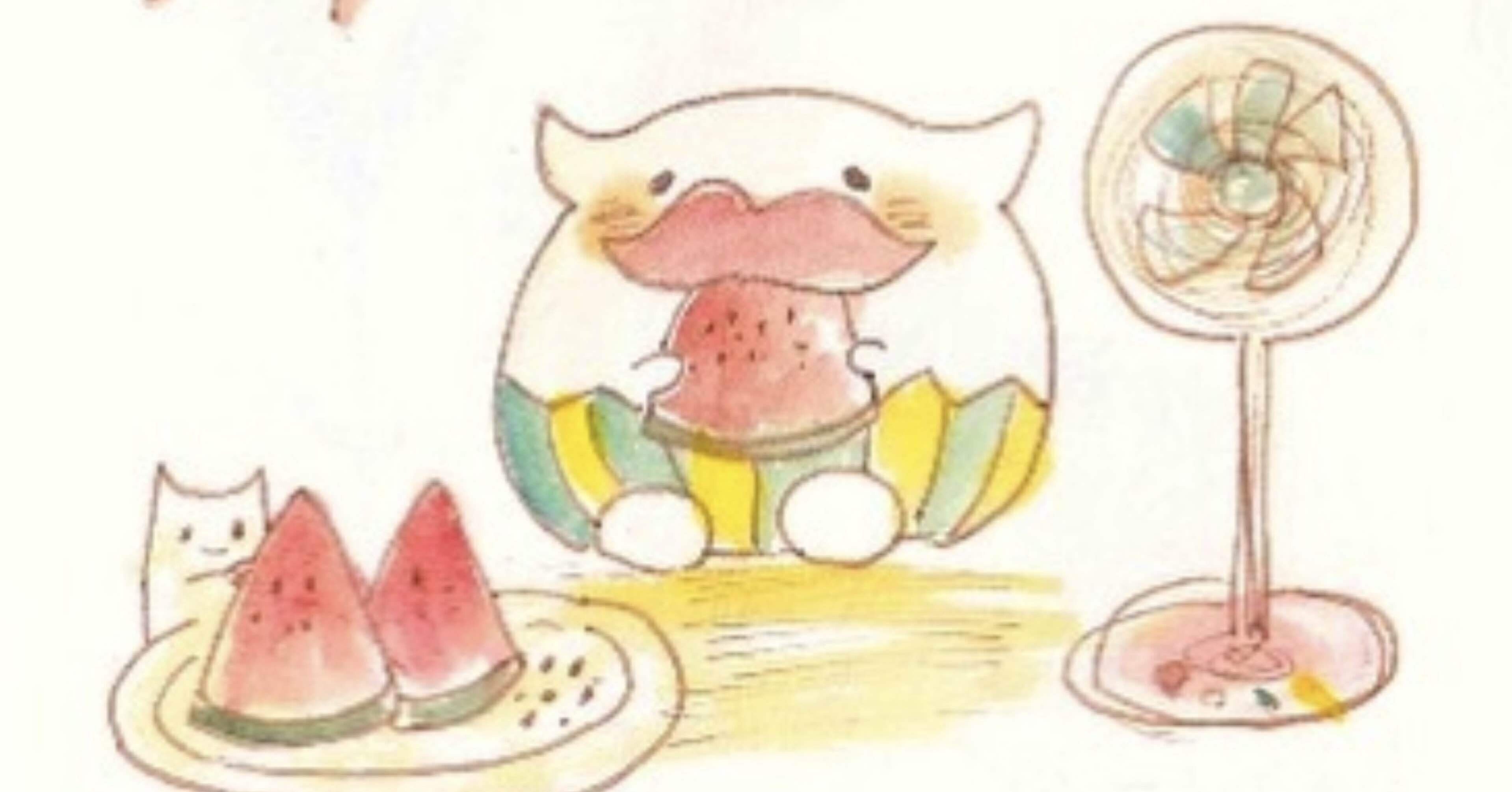 スイカの工作データ🍉良かったら印刷してお子さんと作ってみて♪｜いろ