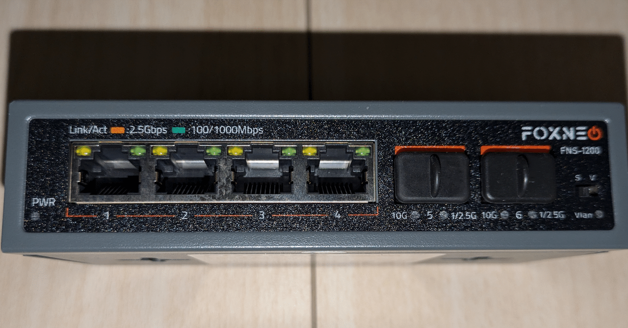 FOXNEO 10gbps スイッチングハブ 8ポート(10G RJ45*6と10G SFP