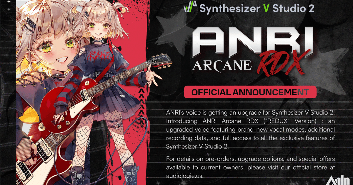 ANRI Arcane RDX】Not Crying【Synthesizer V2 AI Original
