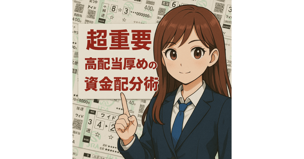 第33話：馬券の資金配分と勝率・回収率の関係｜馬券的中率アップの会