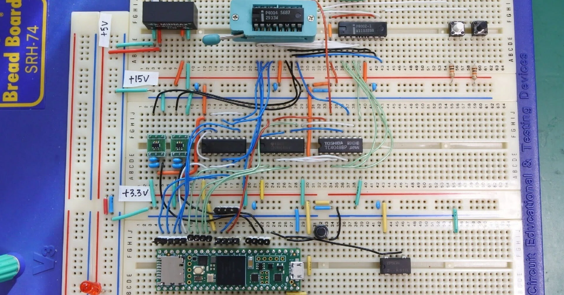 アレンジマン セル基盤 Intel 4004 (その15) 周辺回路を現代の部品で作ってみる(Teensy編