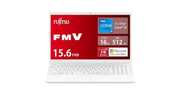ノートパソコン　ホワイト　富士通 Amazon.co.jp: 富士通 (FUJITSU) ノートPC LIFEBOOK AH52/C2