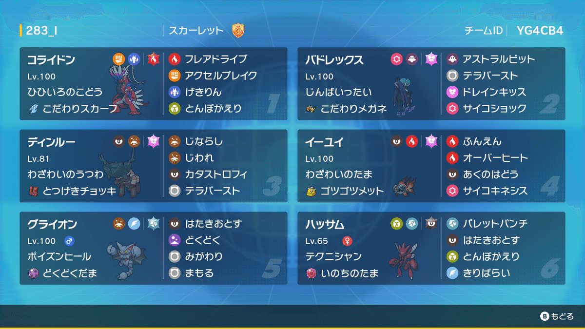 S32 283位 野蛮すぎる火力 コライドンバドレックス軸｜brutal_312