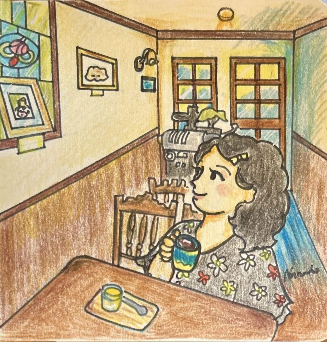 絵の中のわたしが変わった〜自画像は、無意識の鏡｜Nanako ｜食の絵日記