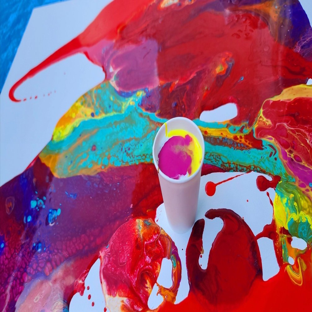 フルイドアート/ポーリングアート『かみさま』｜クダペチーノ/デジタル