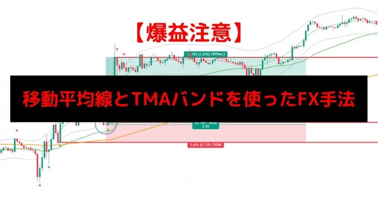 爆益注意】移動平均線とTMAバンドを使ったFX手法【画像解説】｜futuregain 豪