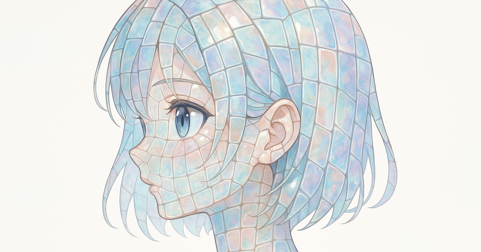 タイルで描く新感覚アート、半透明モザイクが生む立体感｜田中勇道│AI