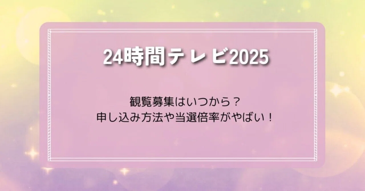 24時間テレビ観覧倍率