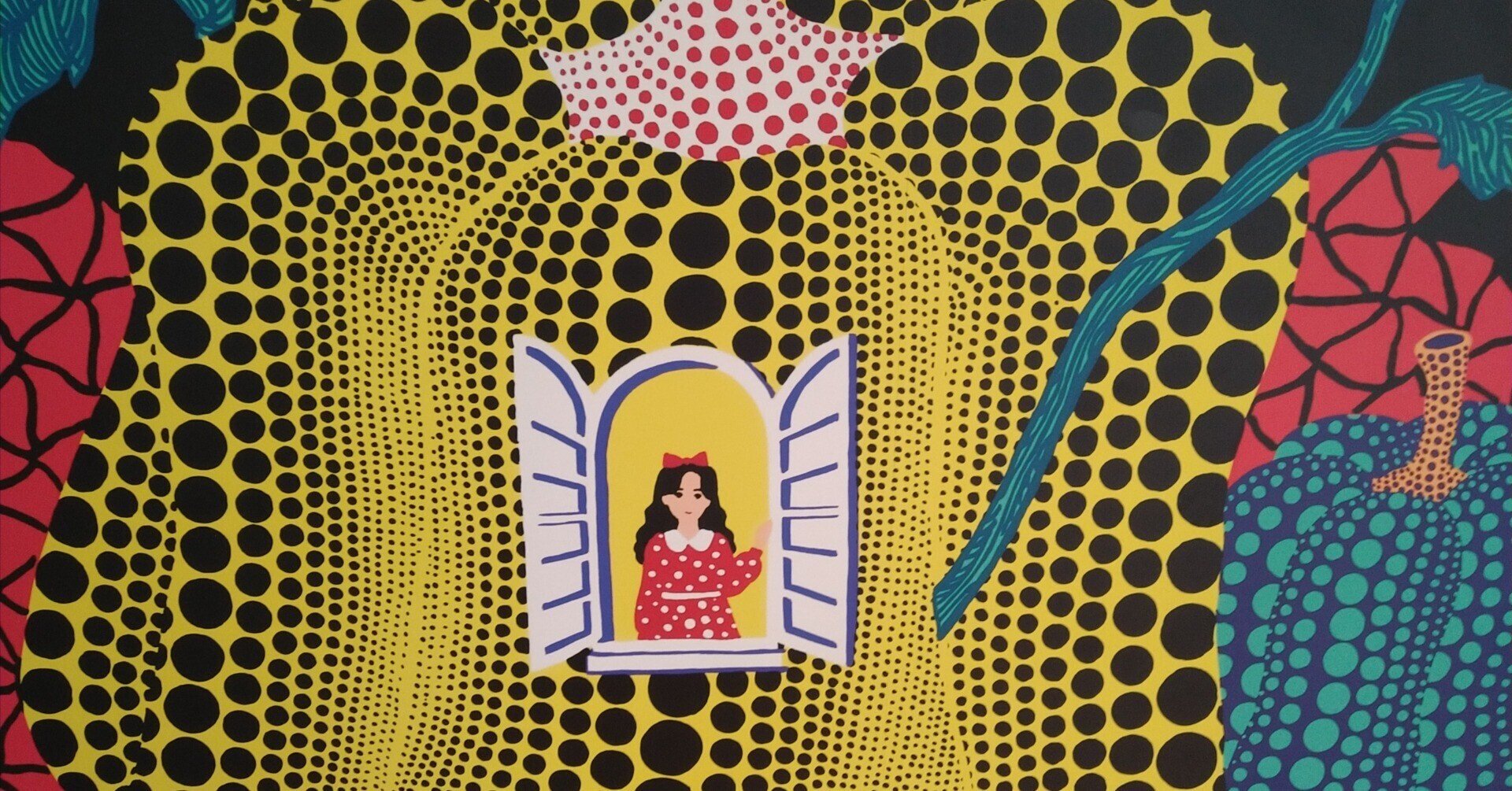 草間彌生　版画　天上の会話 草間彌生 Conversation in Heaven 草間彌生版画天上の会話