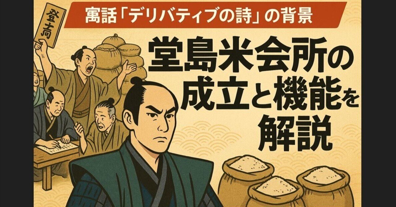 39 解説編―江戸時代の大阪で生まれた世界初「コメ先物取引」とは何か？｜Piro