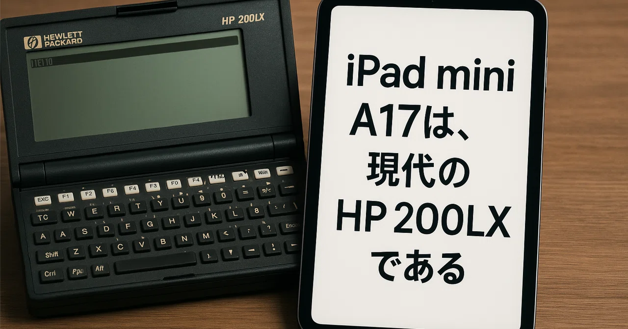 iPad mini A17은 현대의 HP200LX이다｜お薬ファンタジスタ
