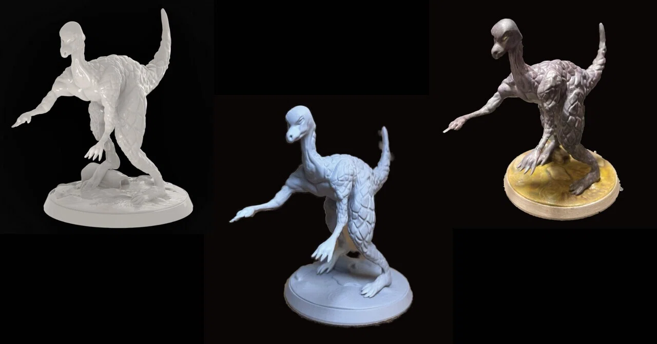 光造形3Dプリンター製フィギュアの塗装例｜レント3D