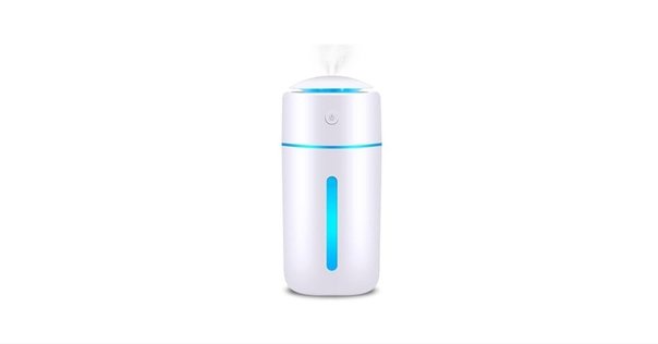 小型軽量、USB充電式のコードレス加湿器「ポータブル超音波式