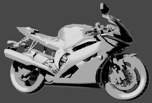 フリーのバイクモデルでレンダリングテスト 大和 司 Note