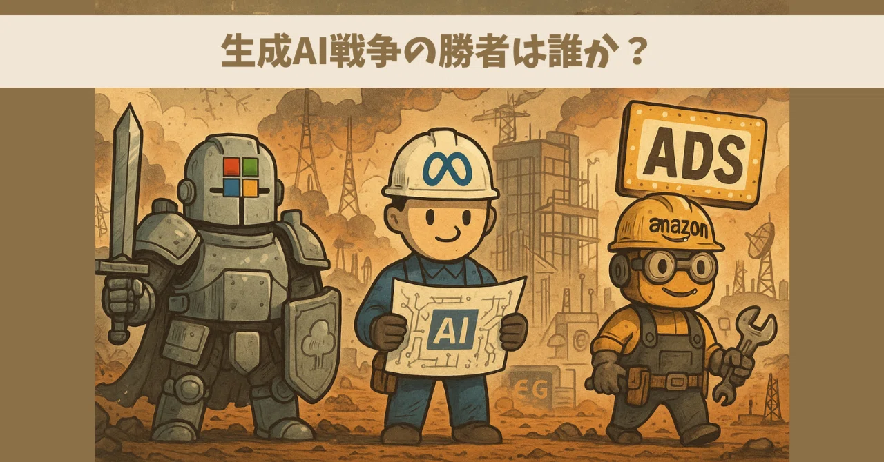 Microsoft, Meta, Amazon】生成AI戦争の勝者は誰か？ ｜キギョケン