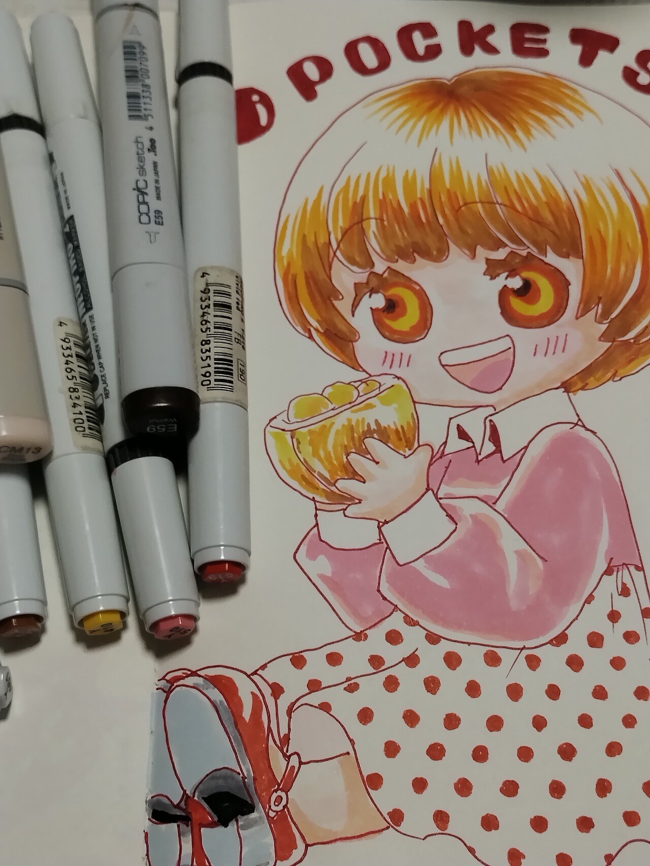 デジタルにした方から頂いた ネオピコ2とコピックスケッチで
