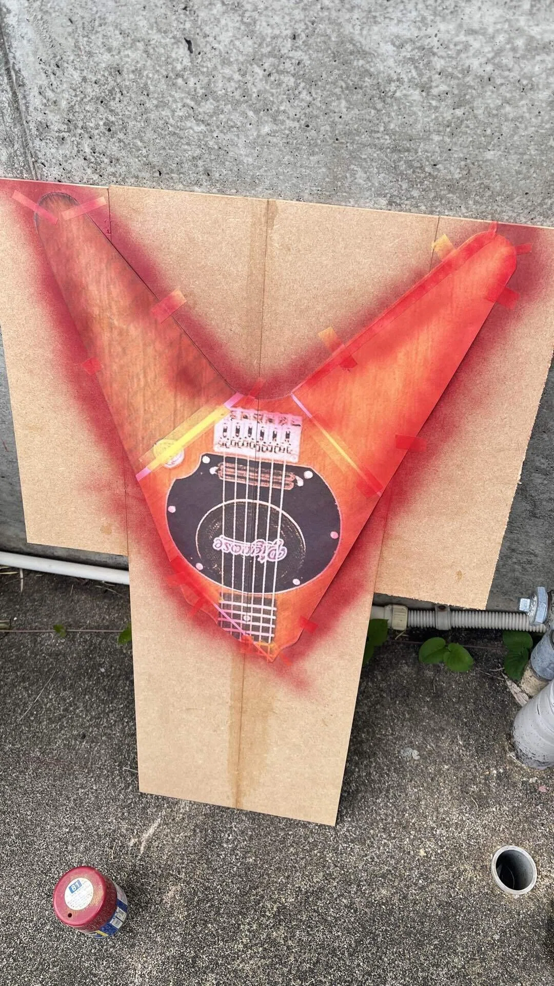 [Junk Guitar Fun] Pignose PGG-100 V-shape Mod. (Part 1: Template and ...