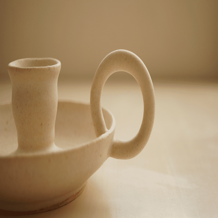 陶器の燭台ができあがりました｜うつ畑