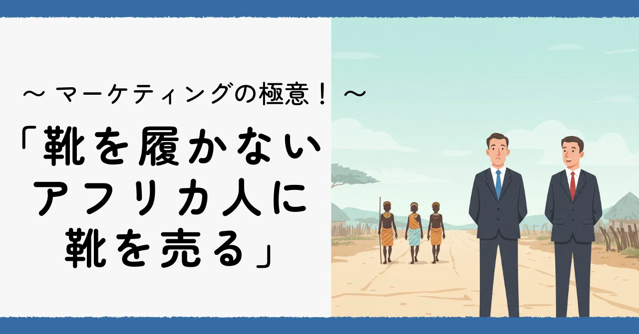 靴を履かないアフリカ人に靴を売る」｜上地康史@沖縄でOneチームで粗利 