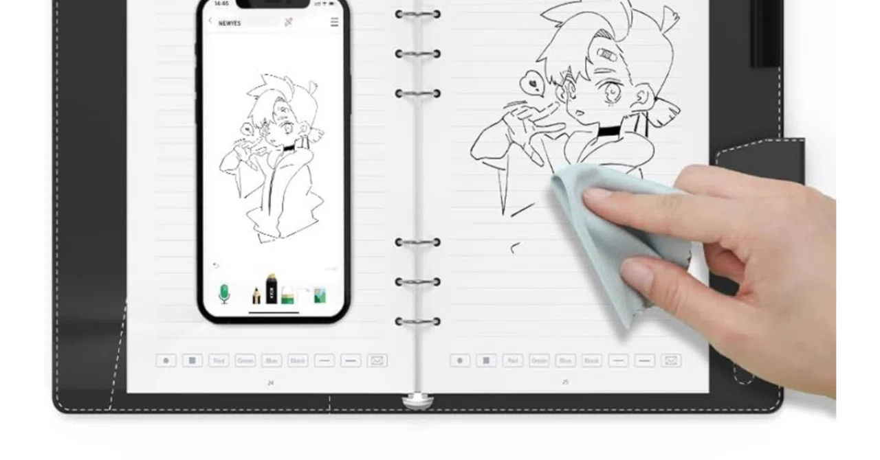 NEWYES NOTE メモ ノート ノートに手書き「書いた内容がそのままスマホに反映されるペン」の技術