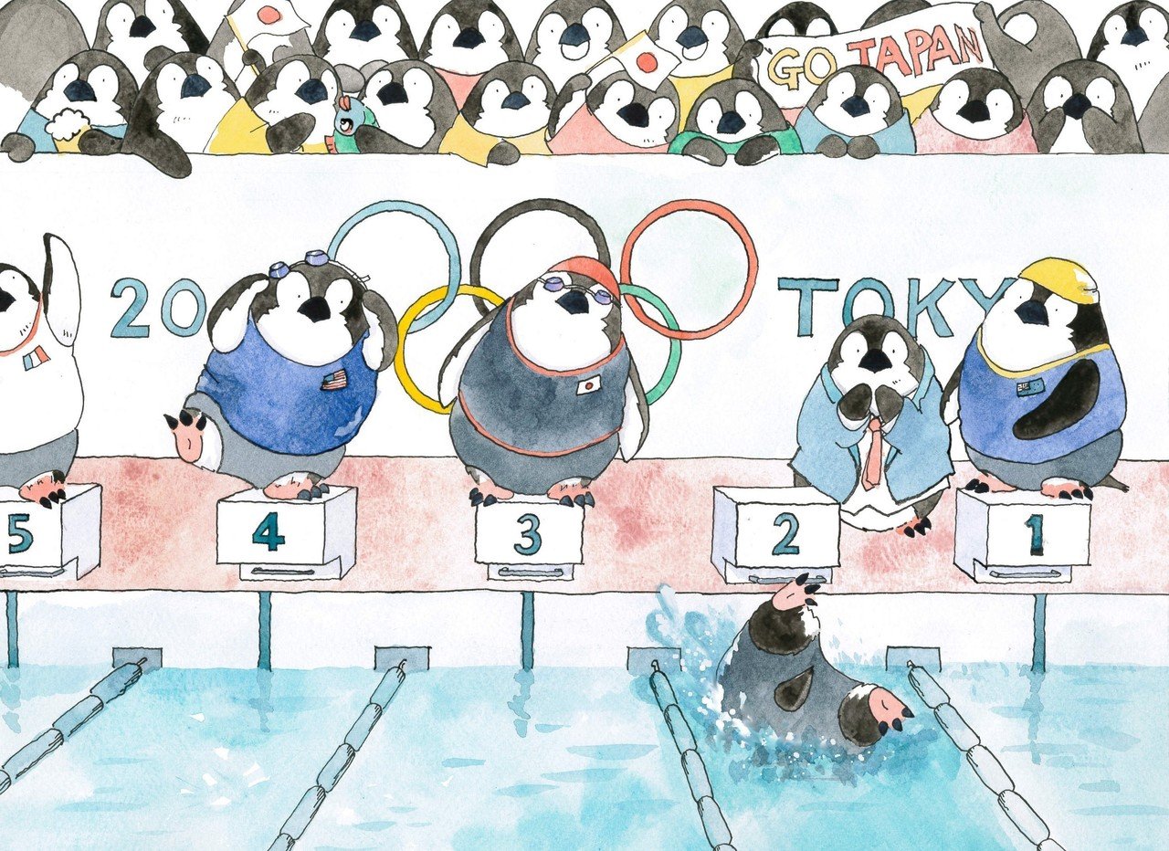 なでがたペンギンオリンピック 水泳 ペンギンたちのオリンピック これから全種目制覇メザシテ 投稿ガンバリマス なでがたペンギン Note