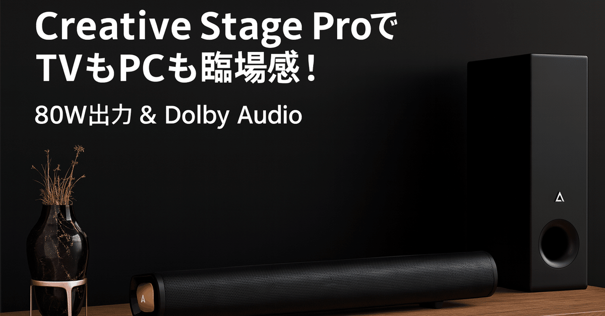 ★新品未開封★ 2.1chサブウーファー搭載サウンドバースピーカー 初心者に最適 新製品紹介】Creative Stage Pro – TVもPCも臨場感！2.1ch