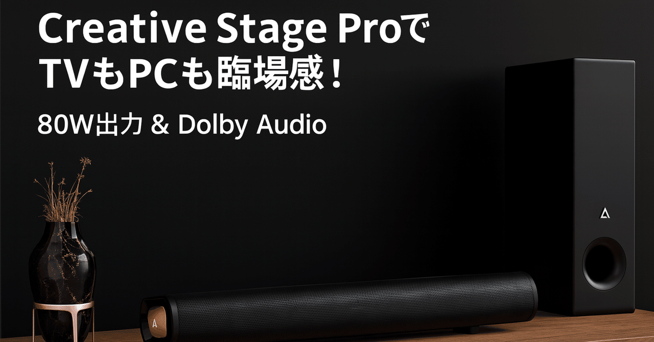新製品紹介】Creative Stage Pro – TVもPCも臨場感！2.1chサウンドバー