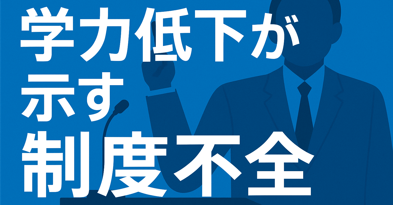 現場のせいにするな」──学力低下が示す制度不全｜江戸紫浩