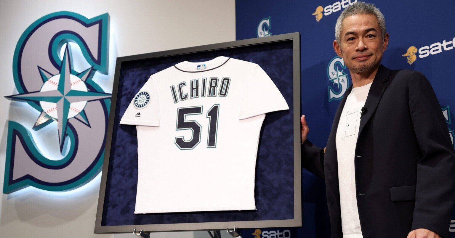 超レア！イチロー ユニフォーム アメリカ野球殿堂入り記念パッチ付