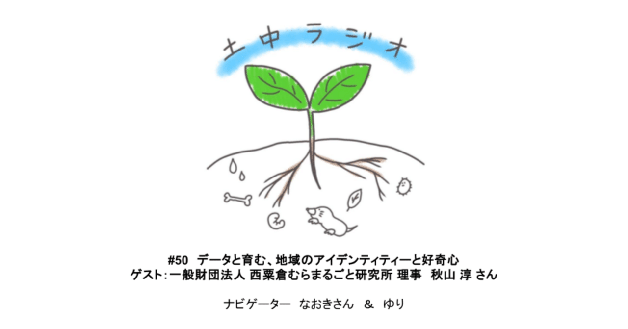 【お知らせ】当研究所理事の秋山がCode for Ground様の『土中ラジオ』に出演しました！ eyecatch