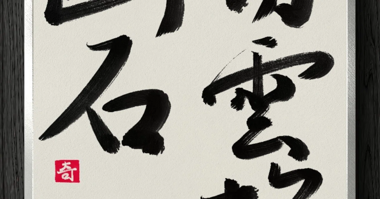 『X8916』【模写】掛軸 白雲抱幽石 紙本肉筆 蘇州寒山寺性空書 高僧 禅語 書道断片】白雲抱幽石｜伊島 秀_Shu Ijima