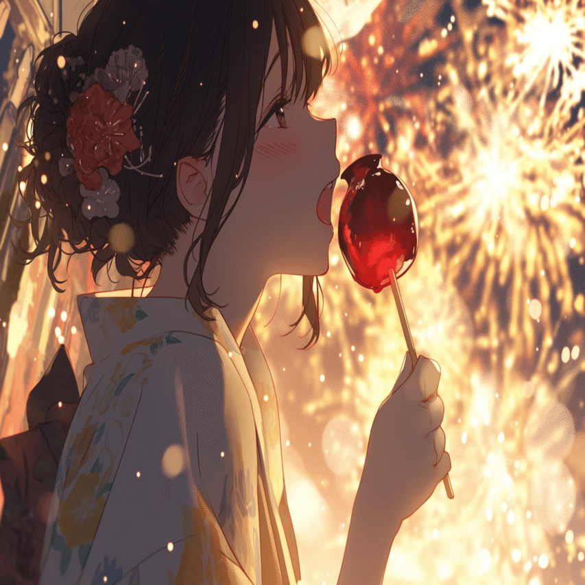 夏の1コマ】花火大会｜ぽん