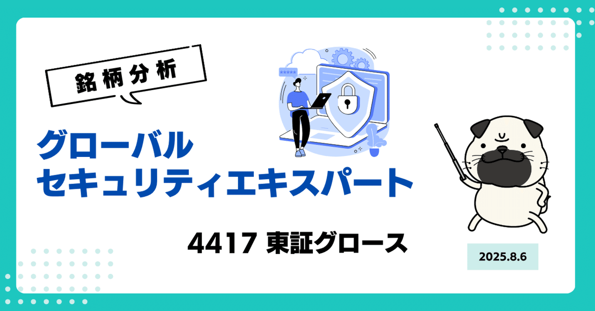 新版 予算制度 グローバルセキュリティエキスパート（4417） 銘柄分析】 年率25