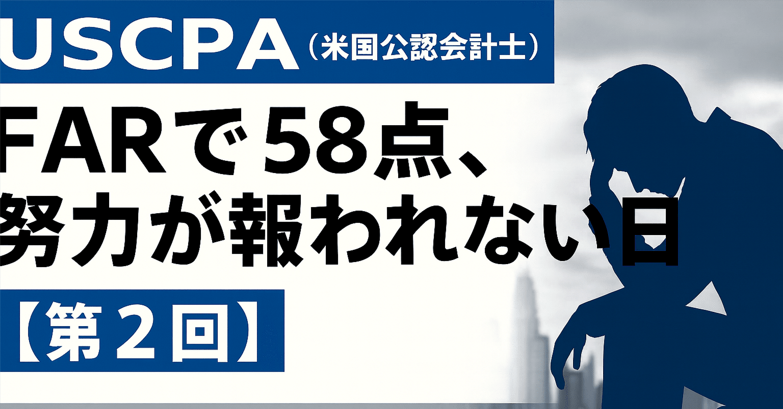 FARで58点。努力が報われなかった日と、諦めなかった理由｜プロヤスティ