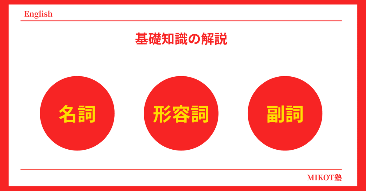 英語品詞 名詞・形容詞・副詞の基礎徹底解説｜MIKOT