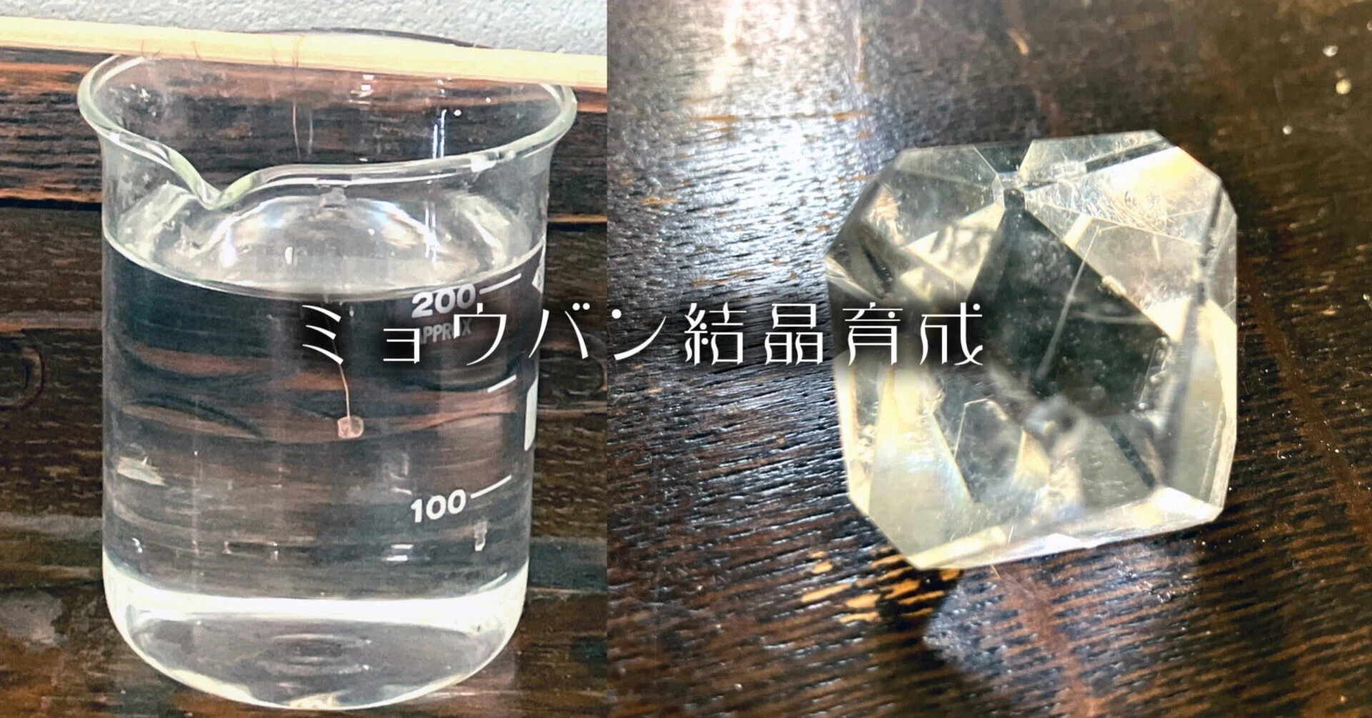 ミョウバン結晶育成｜さとうかよこ（きらら舎）