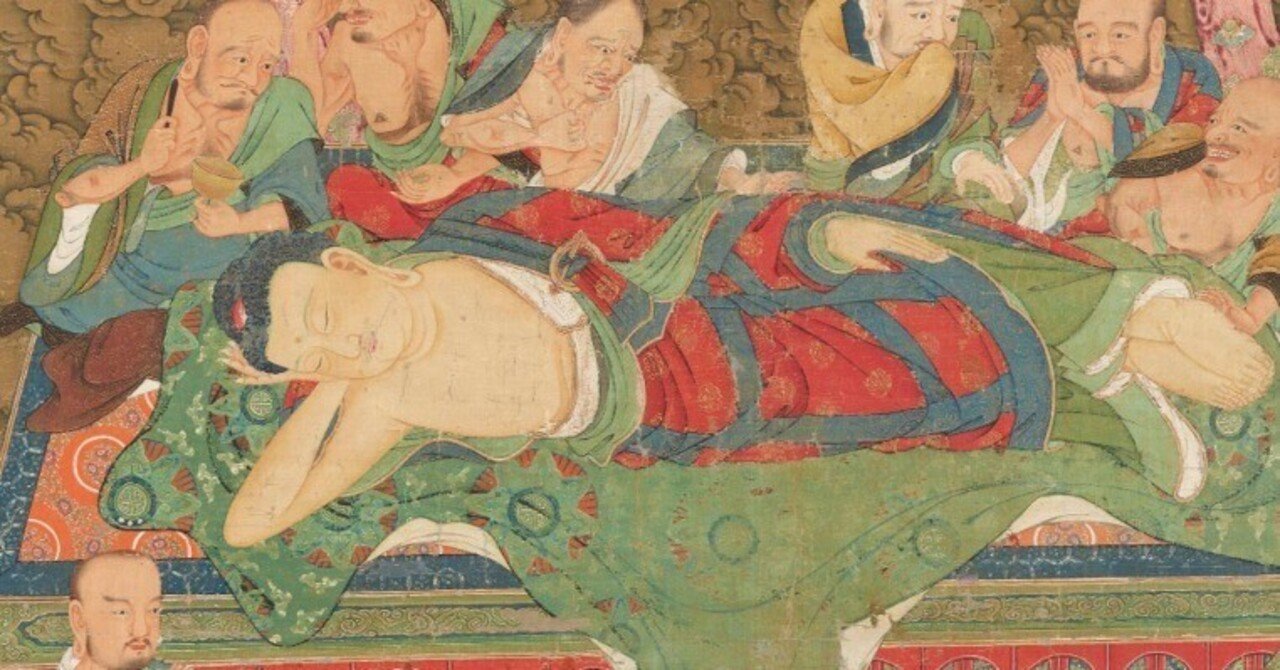 涅槃図──極楽浄土とお釈迦さんの最期がひとつに｜ごんべnote