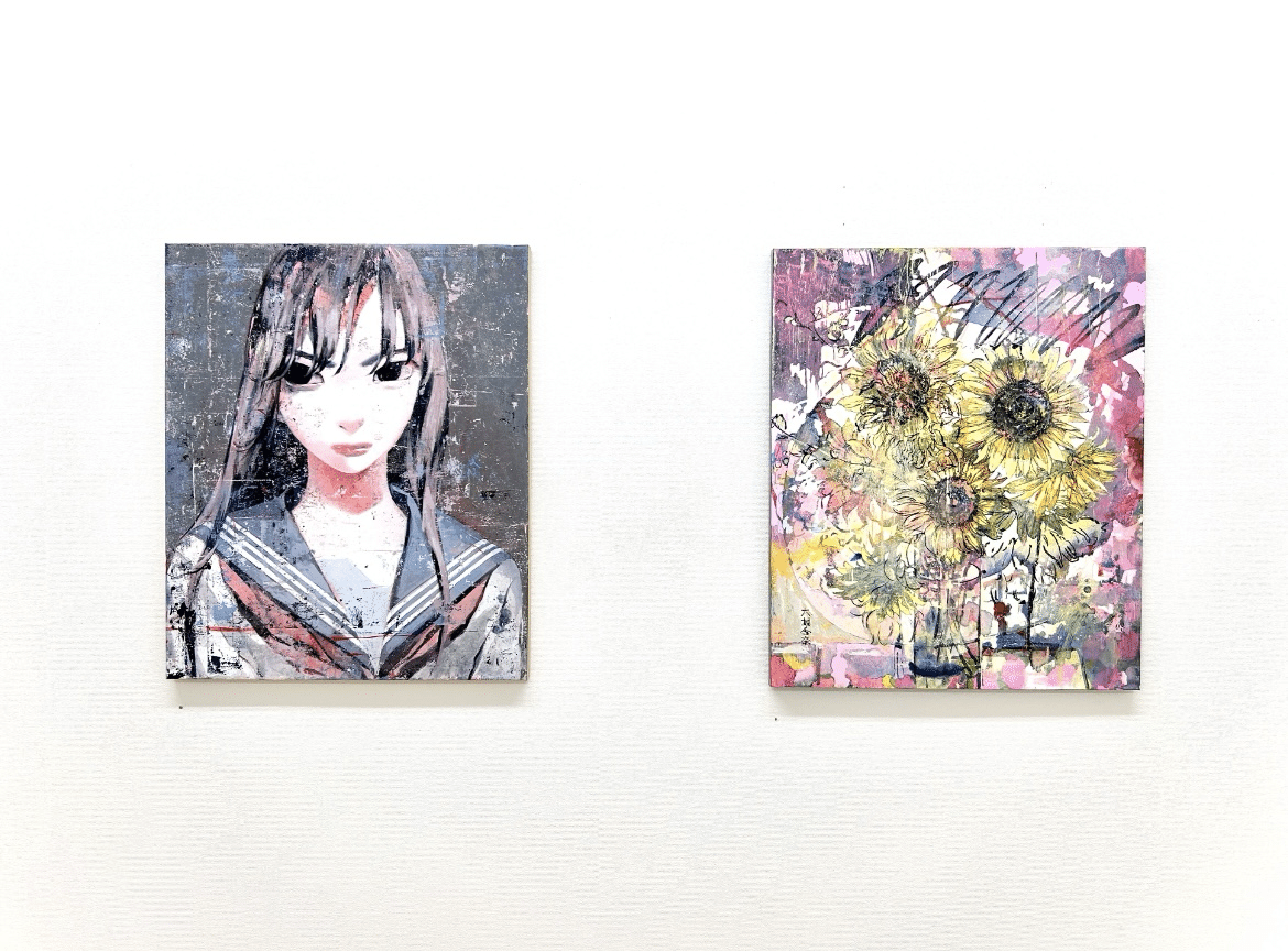 大槻香奈 「改装」 アクリル画 少女のポートレート