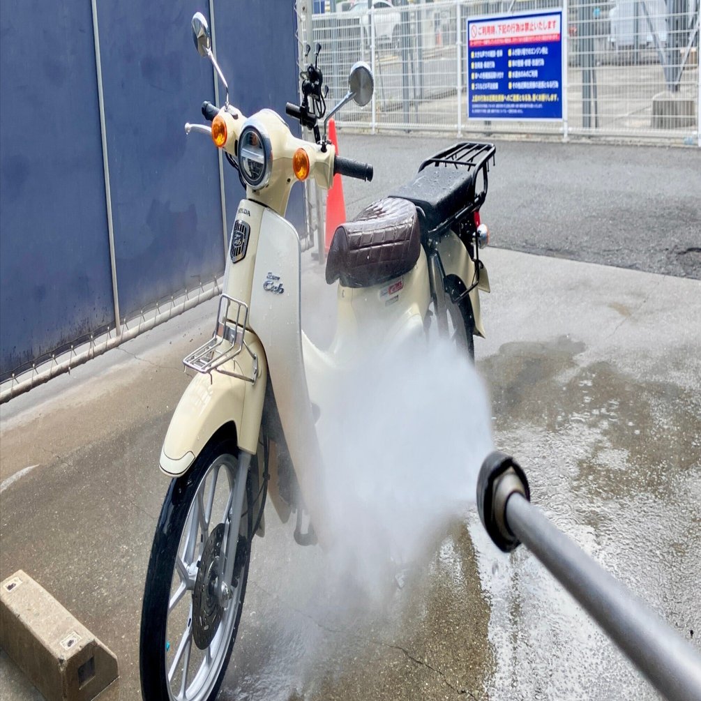 原付バイクを初めてコイン洗車場で洗ってみた@洗車のジャバ｜taku