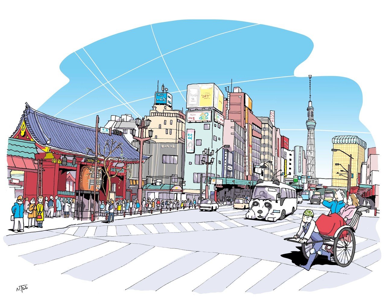 パンダバス 浅草雷門 スカイツリー Natsumi Tsuchida Note パンダバス 浅草雷門 スカイツリー Natsumi Tsuchida Note