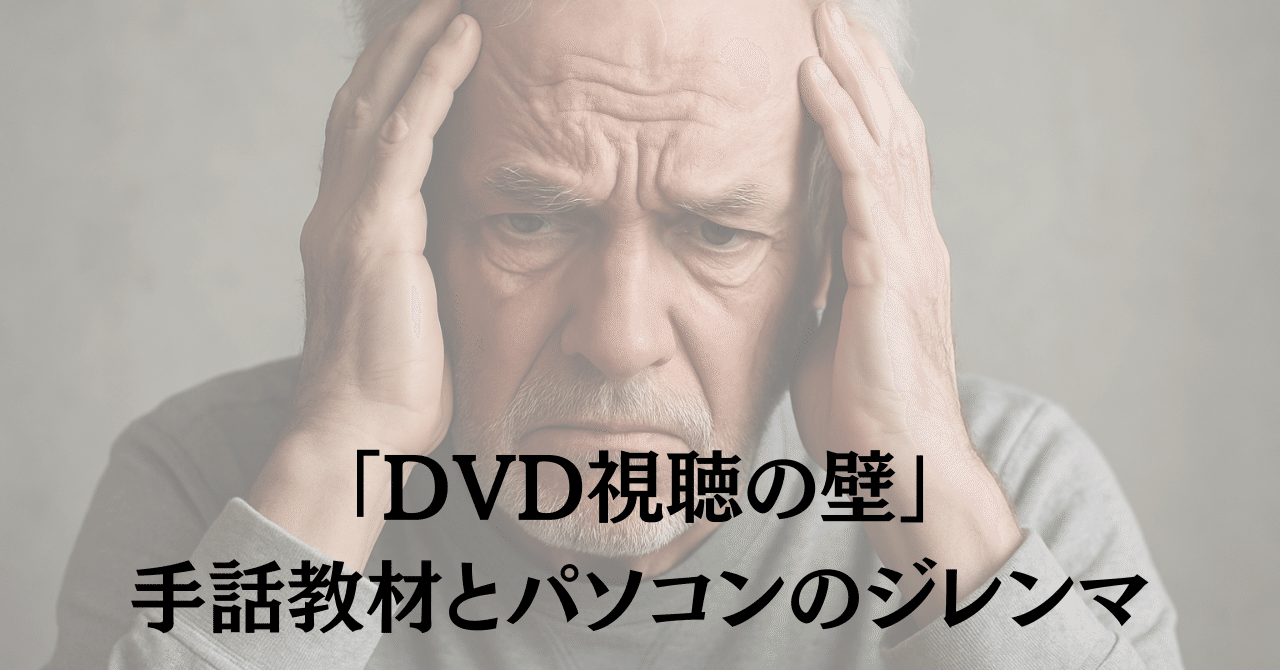 DVD視聴の壁」手話教材とパソコンのジレンマ｜あらかわ いおり【手話