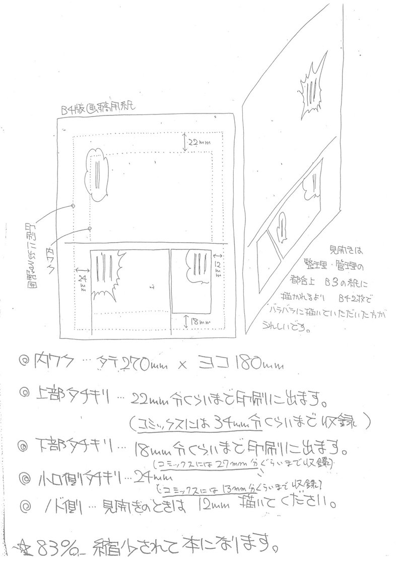 サンデー見開き作り方