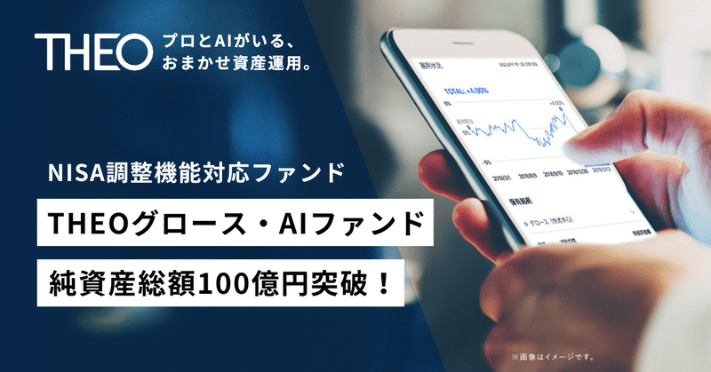 NISA調整機能の対応ファンド「THEOグロースAI・ファンド」が純資産総額100億円を突破！