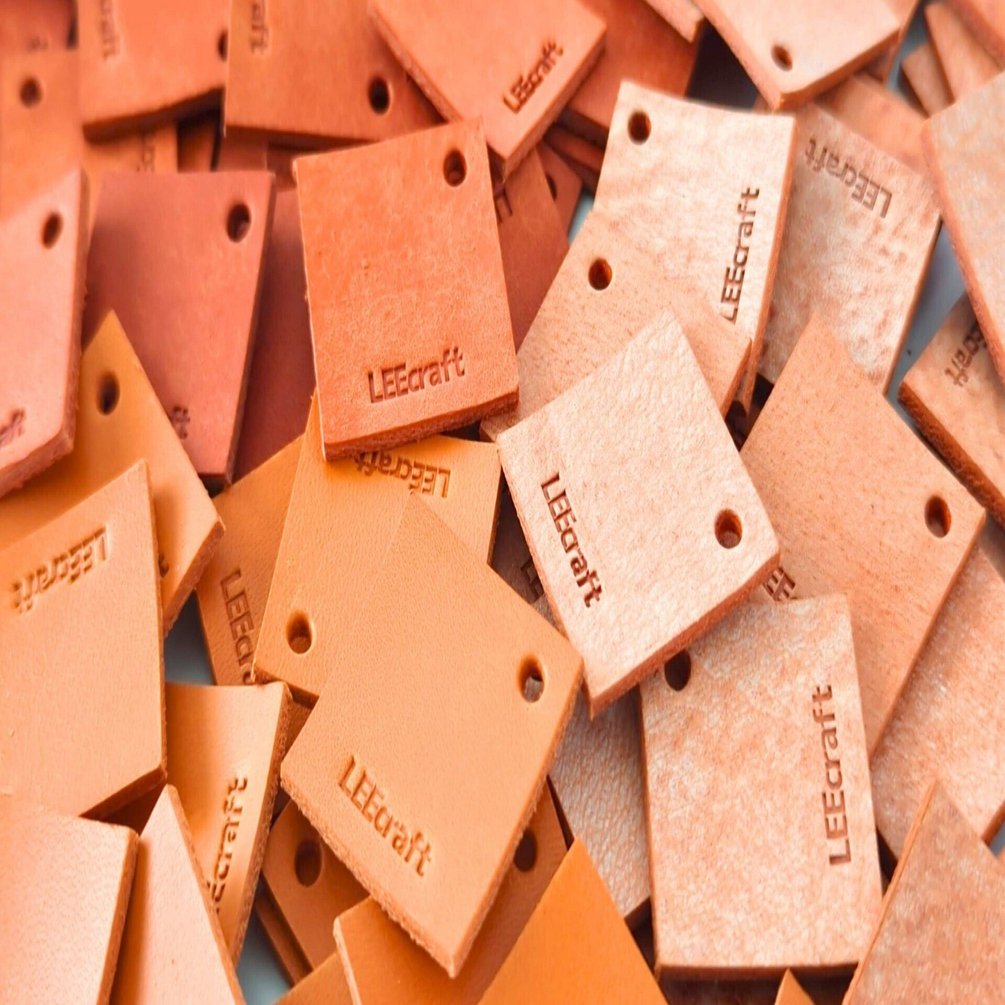 00 レザータグセット｜サンプルで発見｜LEEcraft | オレンジな革小物のお店