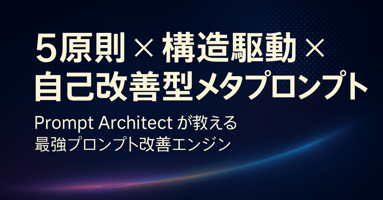 mint + 質問する方はプロフ必読 5原則 × 構造駆動 × 自己改善型メタプロンプト｜hirokaji
