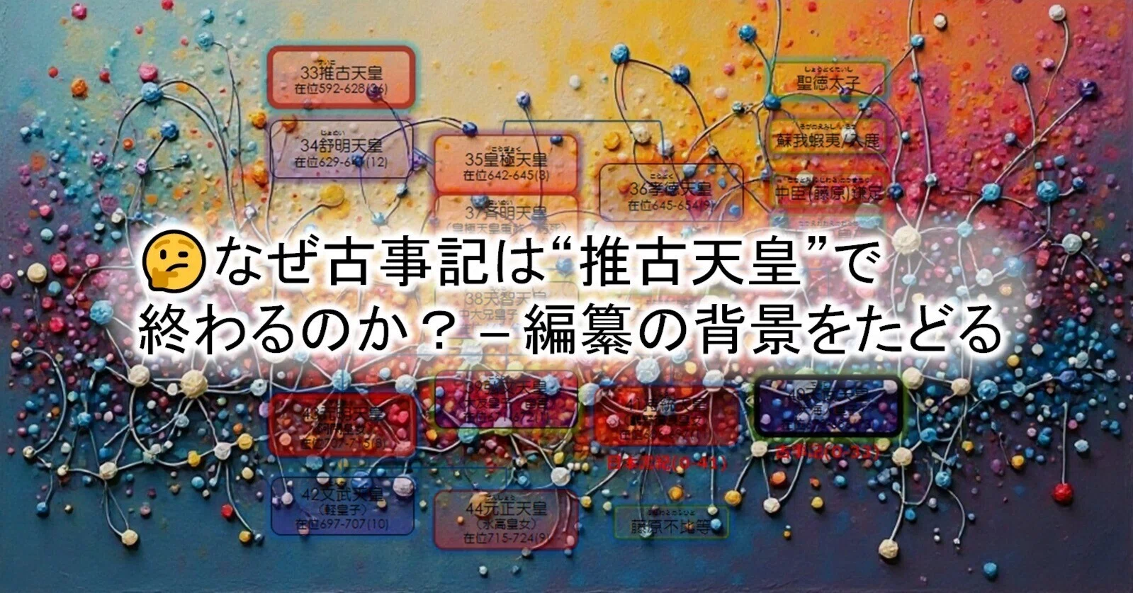 K13: ?なぜ古事記は“推古天皇”で終わるのか？ ─ 編纂の背景をたどる 