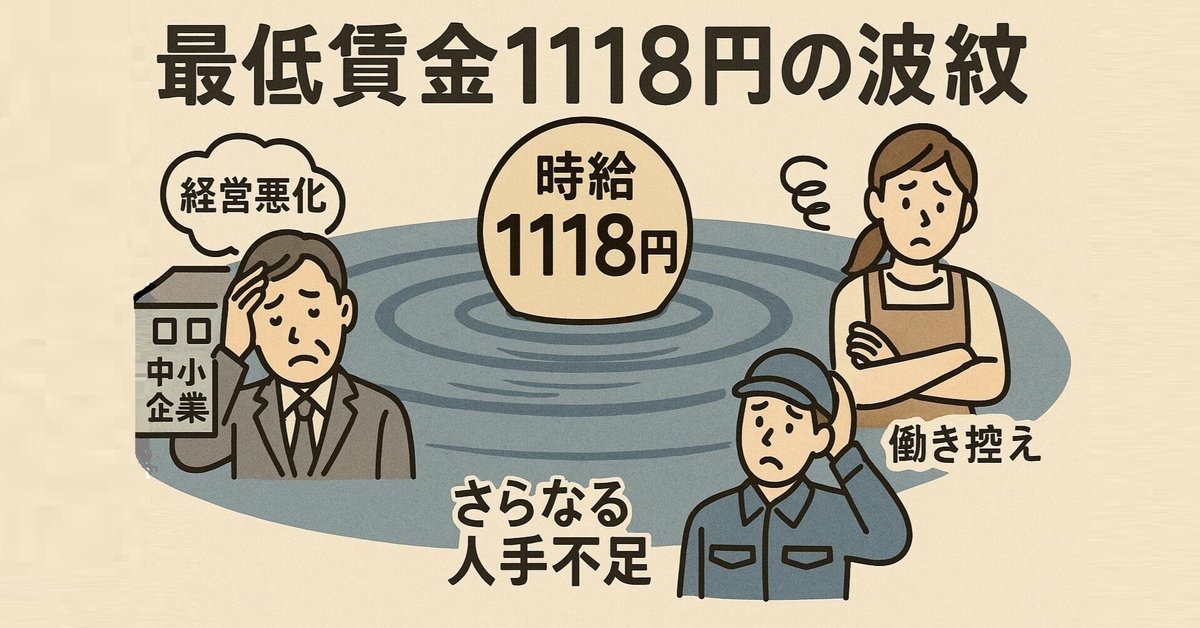 最低賃金1118円の波紋！中小・零細企業の経営悪化、パート従業員